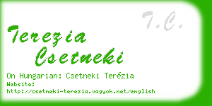 terezia csetneki business card