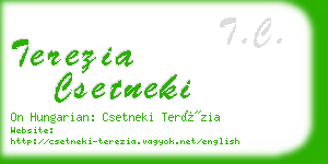 terezia csetneki business card